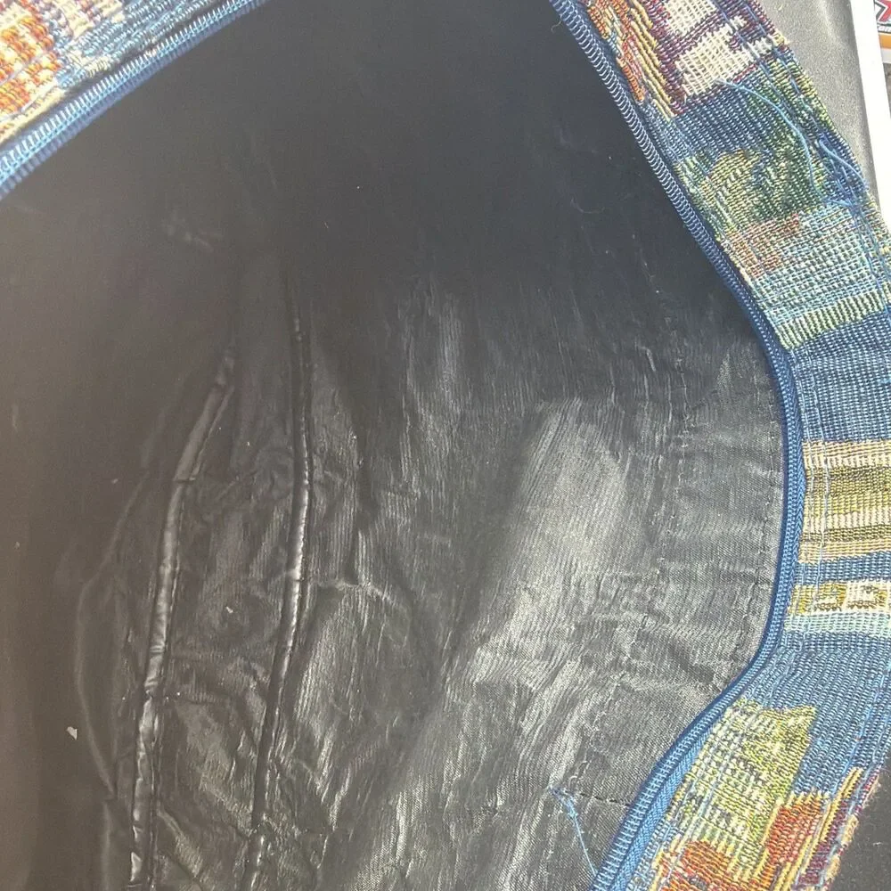 Vintage Bovanousa Las Vegas Casino Tapestry Duffel Bag Carry On USA Zippers